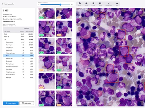 A screenshot of Cellbytes showing a list of cells with their labels.